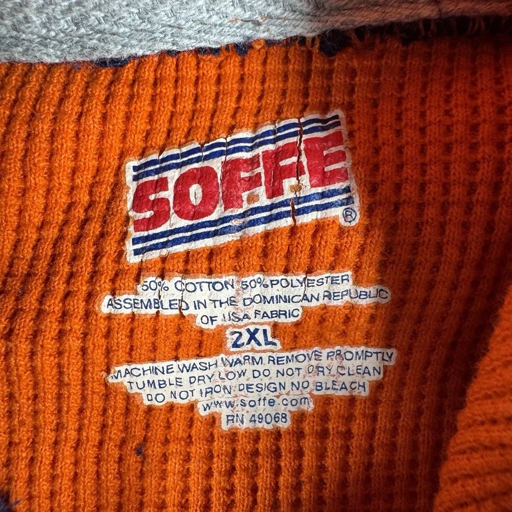 Vintage Auburn Tigers 90s Y2K Hoodie Blue Orange‎ 2XL NCAA Soffe